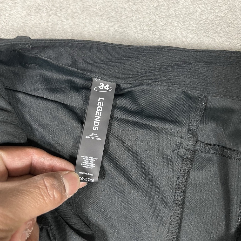 Legends Aviation Pants Mens 34 Black Athleisure Stretch Activewear Chino Golf - Picture 8 of 12